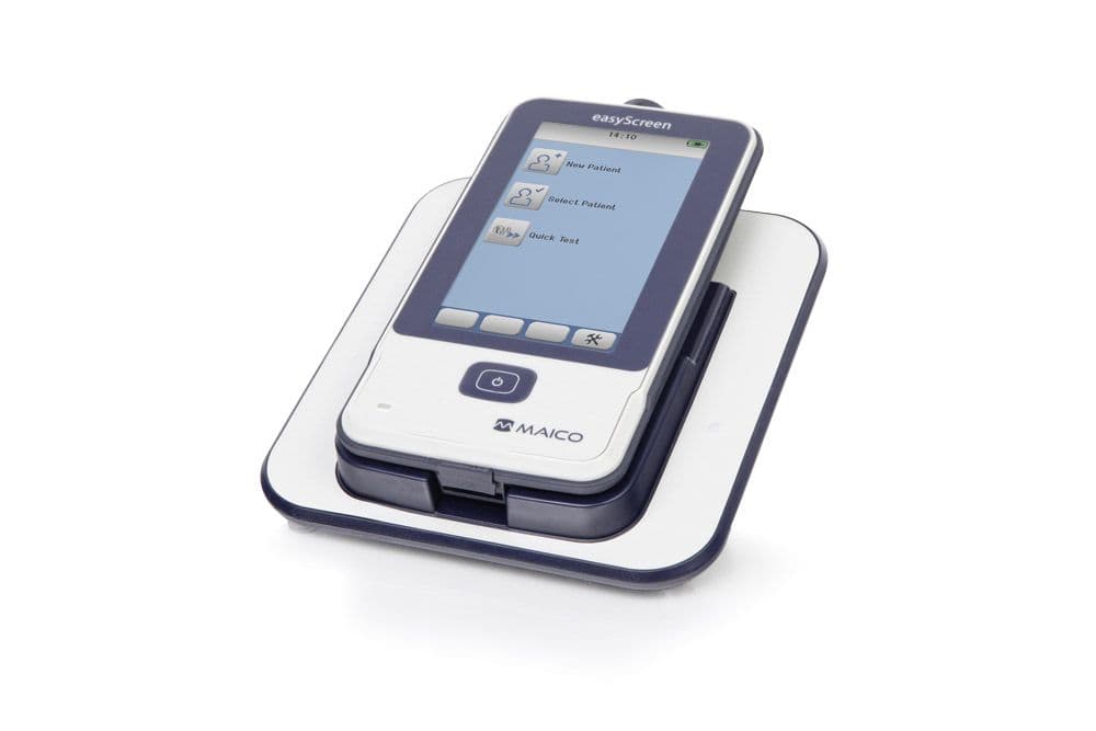 EasyScreen sitting in cradle.